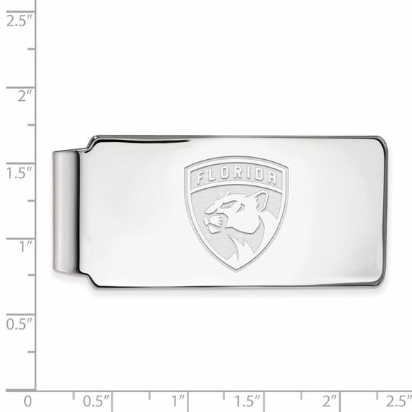 Sterling Silver NHL Florida Panthers Money Clip - Picture 2 of 4